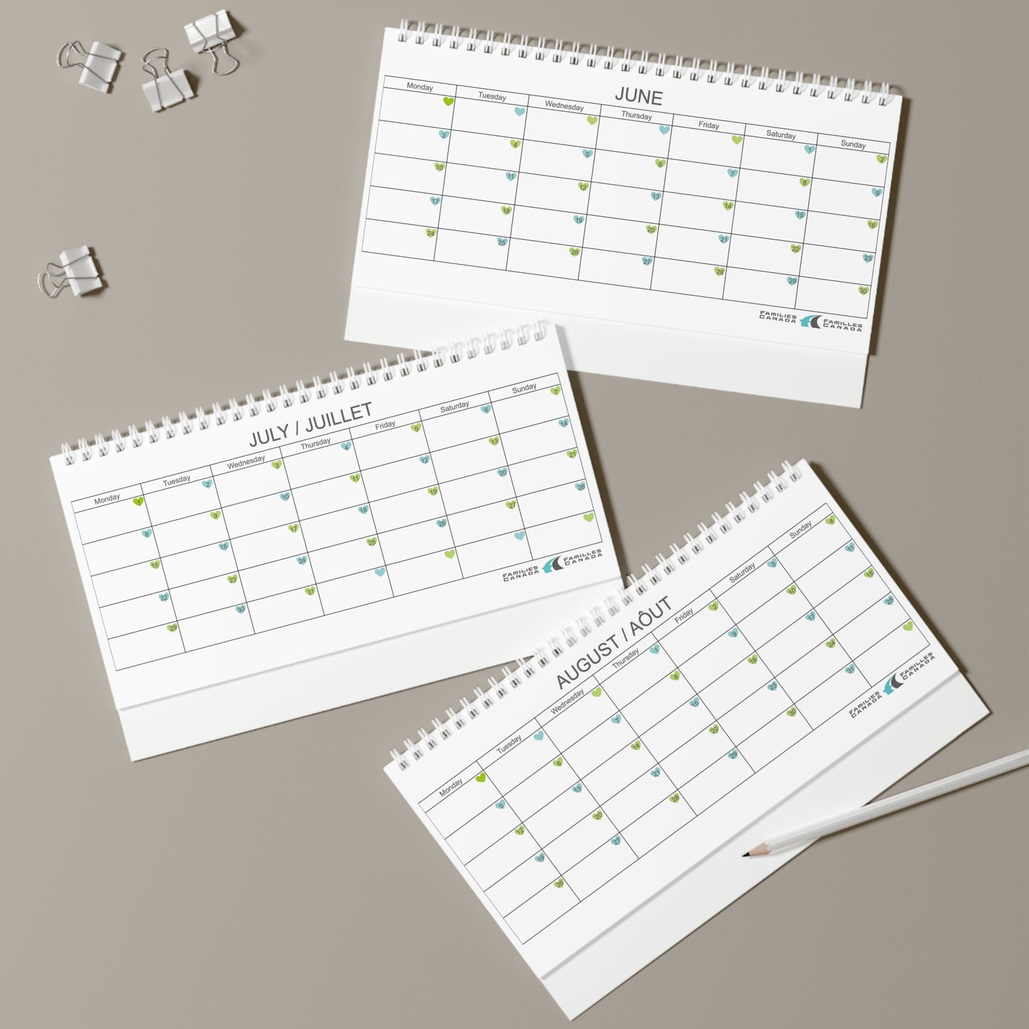 I Love my Family 2023/2024 Desk Calendar