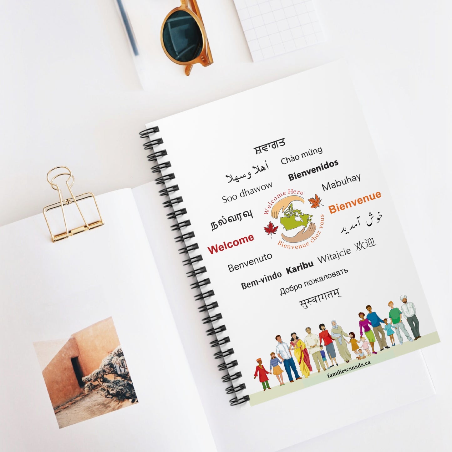 Welcome Here Spiral Notebook - Ruled Line