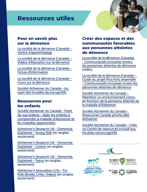 Helpful Resources (Dementia Inclusion in Intergenerational Programming) - Tipsheet