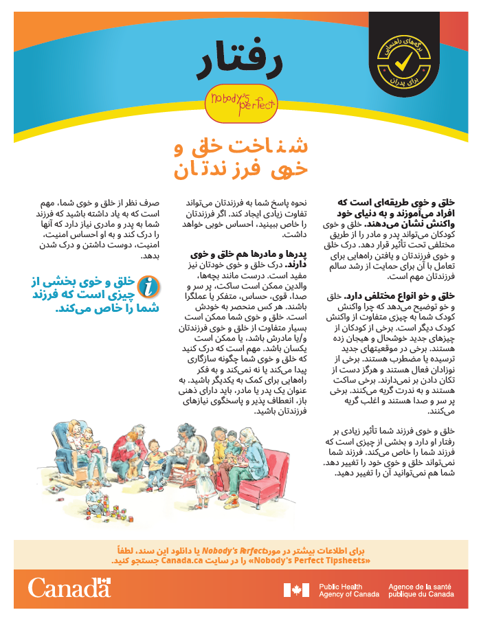 Nobody’s Perfect Father’s Tip Sheet - Behaviour: Understanding Your Child's Temperament