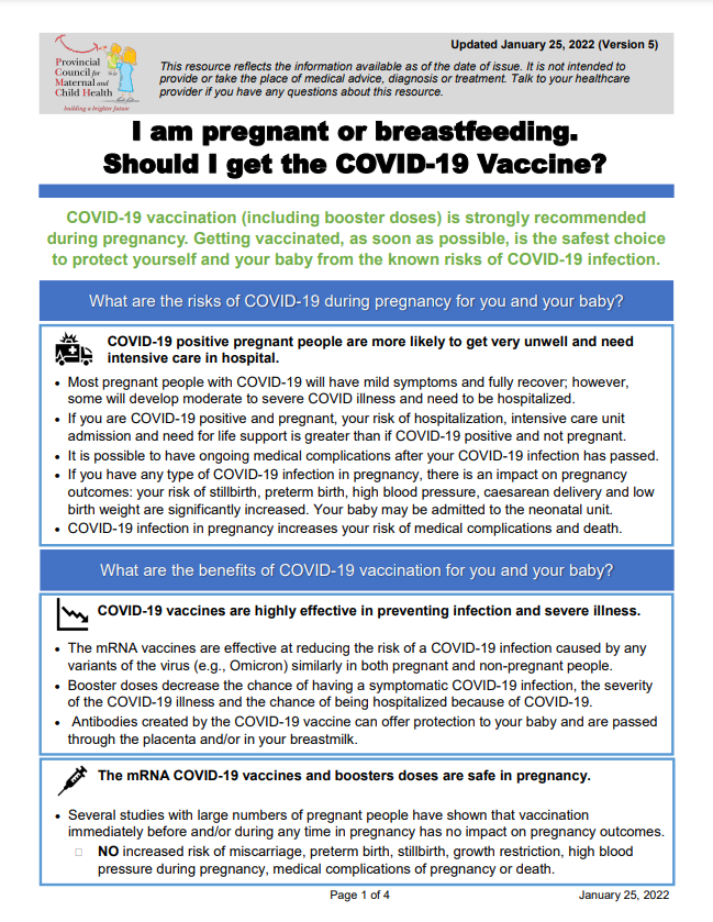 Should I Get the COVID-19 Vaccine while Pregnant and Breastfeeding? - Vaccine Resource