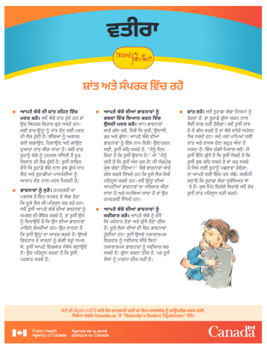 Nobody’s Perfect Tip Sheets - Behaviour: Stay Calm and Connected