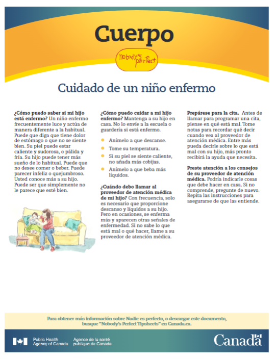 Nobody’s Perfect Tip Sheets - Body: Caring for a Sick Child