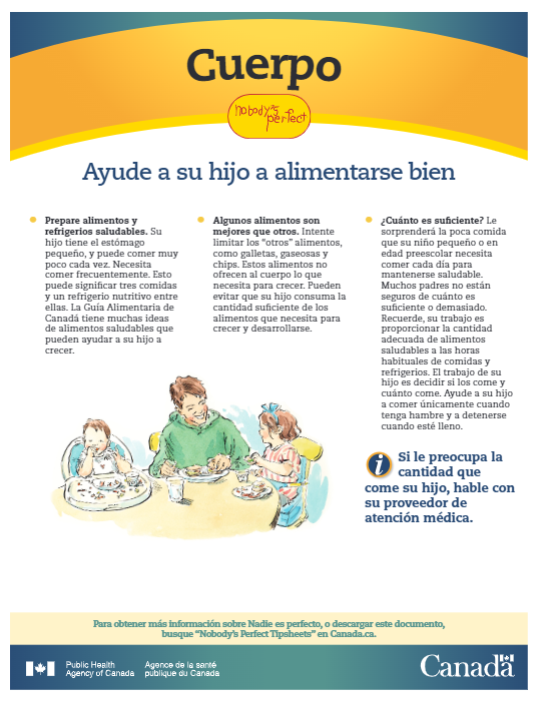 Nobody’s Perfect Tip Sheets - Body: Help Your Child Eat Well