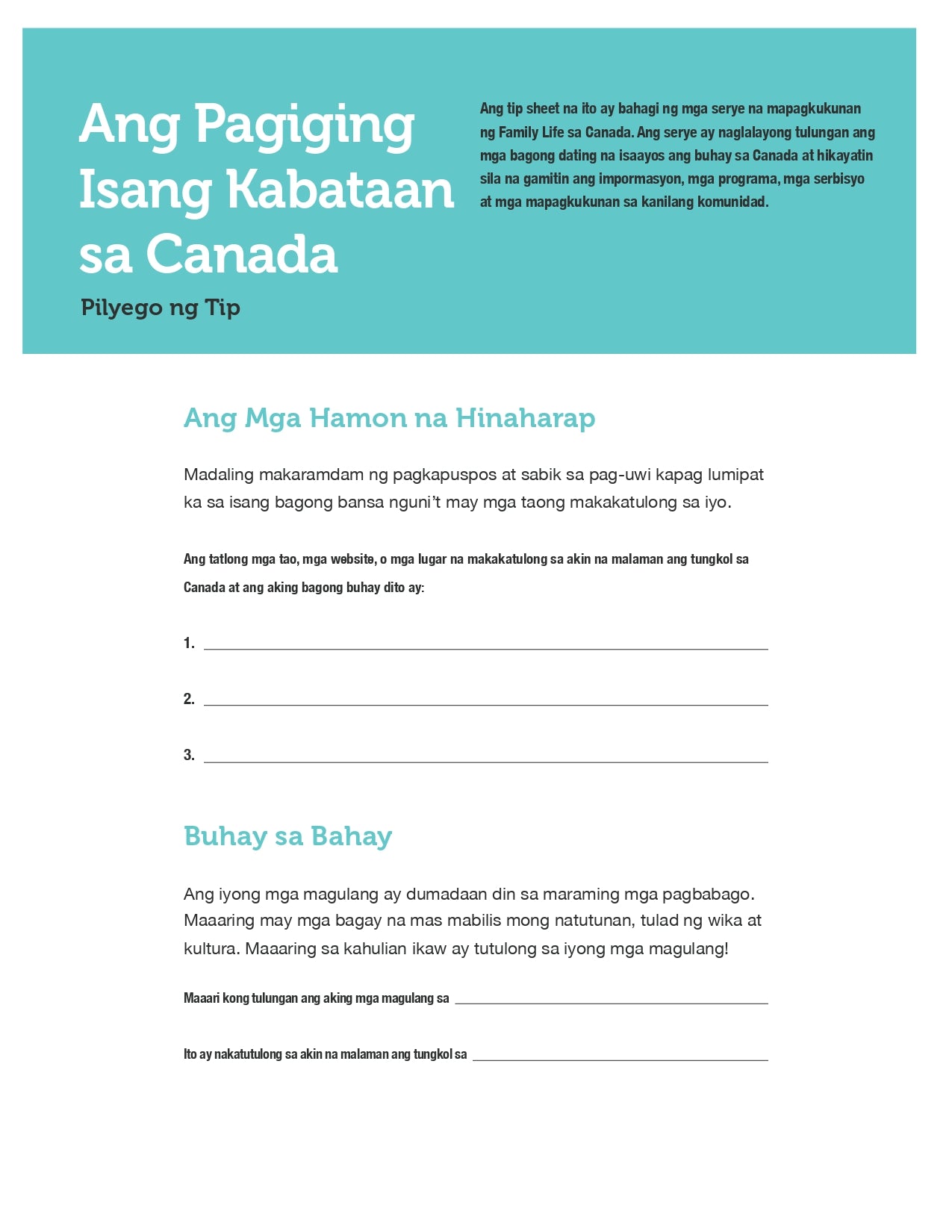 Being a Teen in Canada