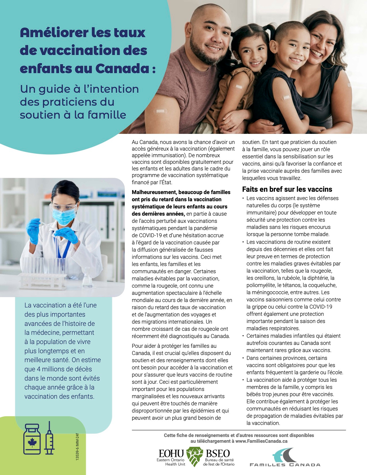 Enhancing Child Vaccination Rates in Canada: A Guide for Family Support Practitioners