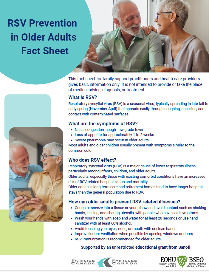 RSV Prevention in Older Adults - Tipsheet