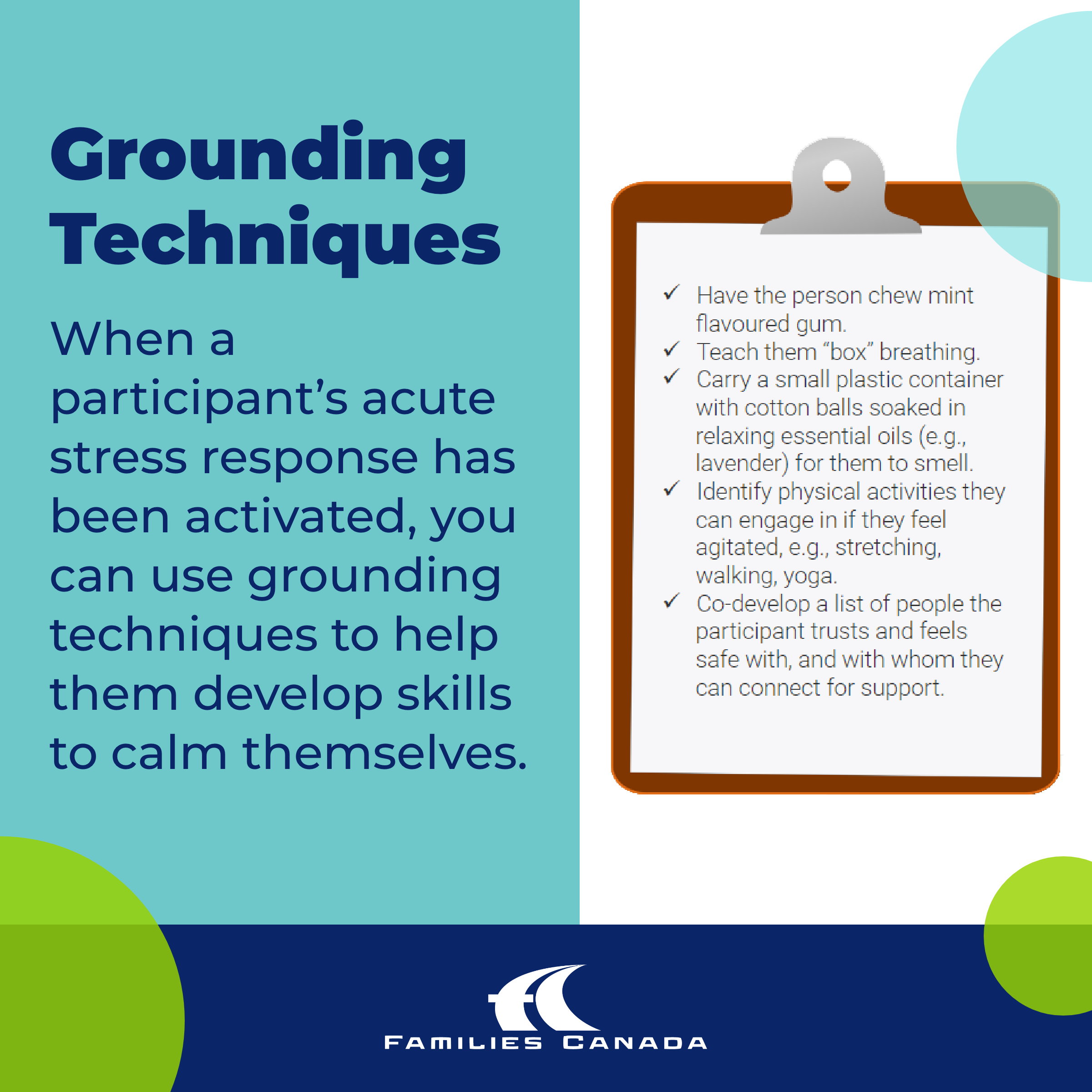 Grounding Techniques: Infographic – Families Canada