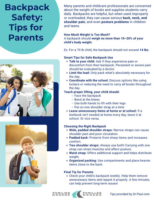 Backpack Safety: Tips for  Parents