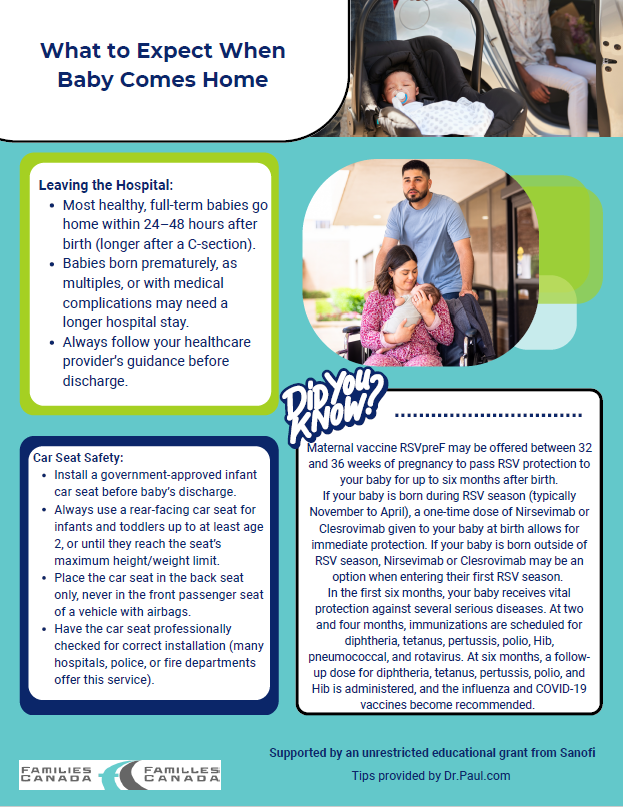 What to Expect When Baby Comes Home Tip Sheet