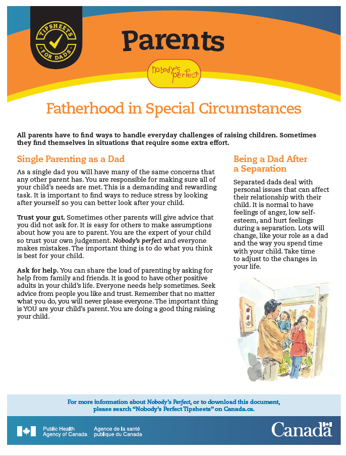 Nobody’s Perfect Father’s Tip Sheet - Parents: Fatherhood in Special Circumstances