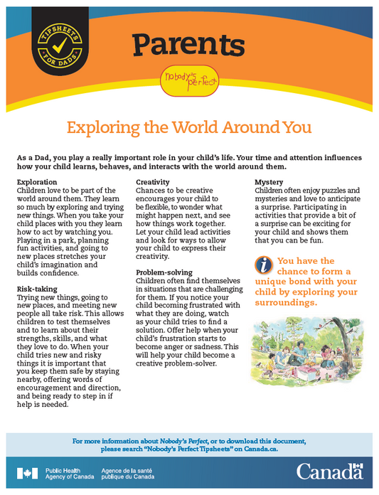 Nobody’s Perfect Father’s Tip Sheet - Parents: Exploring the World Around You