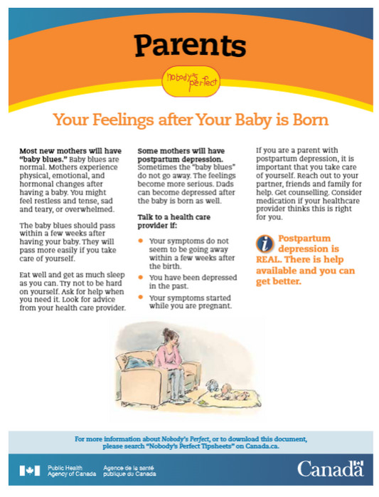 Nobody’s Perfect Tip Sheets - Parents: Your Feelings After Your Baby is Born (mom)