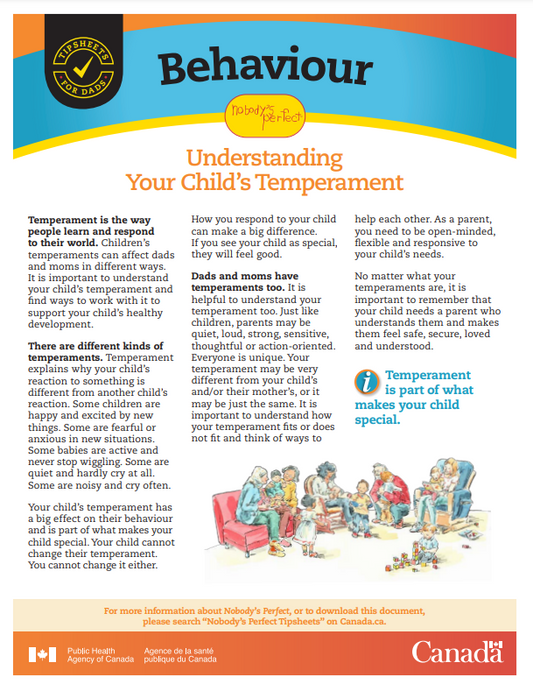 Nobody’s Perfect Father’s Tip Sheet - Behaviour: Understanding Your Child's Temperament
