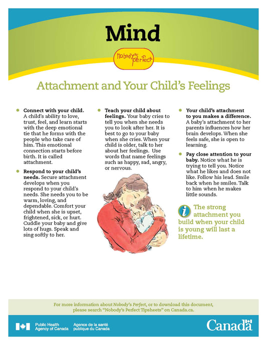 Nobody’s Perfect Tip Sheets - Mind: Attachment and Your Child's Feelings
