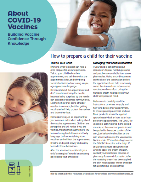How to Prepare Your Child for Their Vaccine - Vaccine Tip Sheet