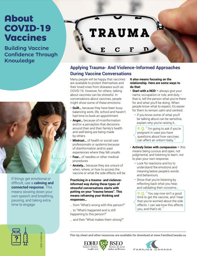 Trauma Informed Approach Checklist.pdf Applying Trauma- and Violence-Informed Approaches to Vaccine Conversat ...
