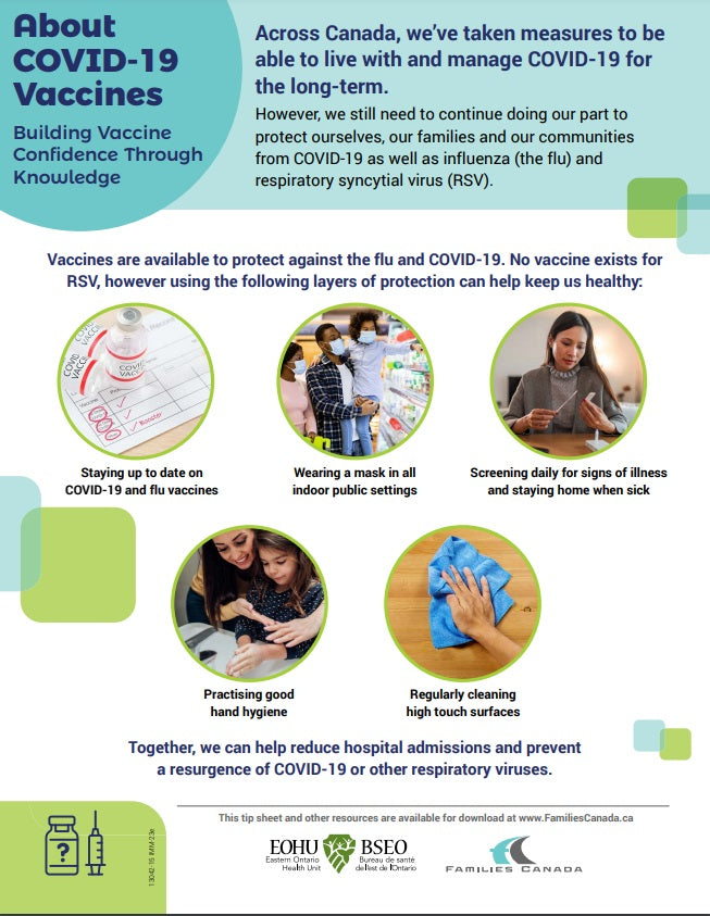 Protections Against COVID-19, Influenza, and RSV - Vaccine Tip Sheet